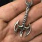 925 Sterling Silver Viking Battle Ax Mens Gothic Pendant  customdiamjewel   