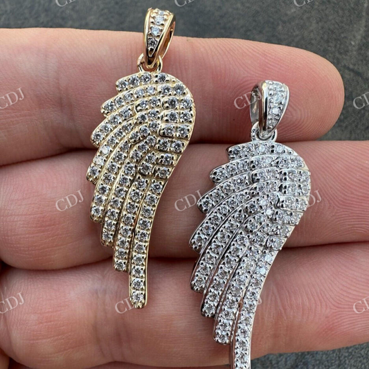 Diamond Guardian Angel Wing Pendant For Men  customdiamjewel   