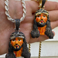 Enamel Jesus Piece Black Diamond Pendant  customdiamjewel   