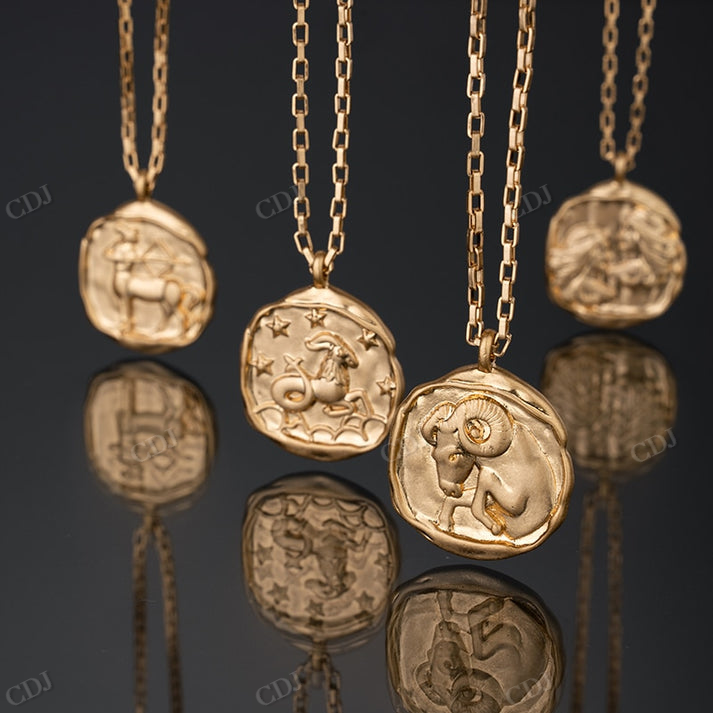 Gold Plated Antique Astrology Pendant hip hop jewelry CustomDiamJewel