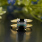 Black Emerald Cut Engagement Ring customdiamjewel