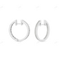 14K White Gold Baguette Diamond Hoop Earrings Stud earrings CustomDiamJewel