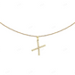 10K Gold 1 Row Natural Diamond Initial X Letter Charm Pendant CustomDiamJewel