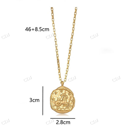 Gold Plated Antique Astrology Pendant hip hop jewelry CustomDiamJewel