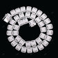 VVS Moissanite 925 Silver Sugar Cube Chain CustomDiamJewel