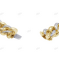 Custom Design Silver Moissanite Alternating Cuban Bracelet