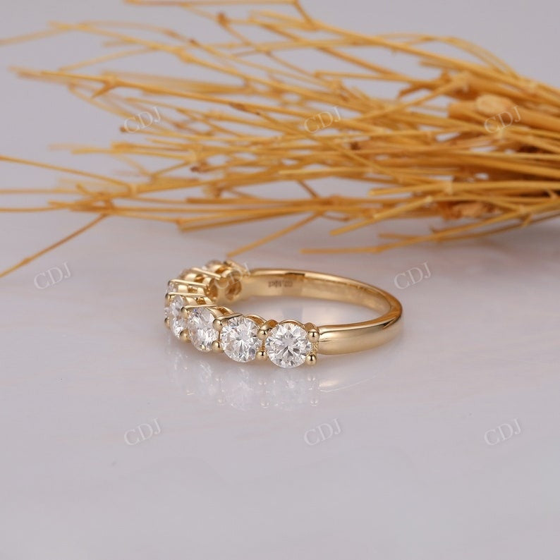 2.10CTW Round Cut Lab Grown Diamond Wedding Band  customdiamjewel   