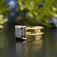 Black Emerald Cut Engagement Ring customdiamjewel