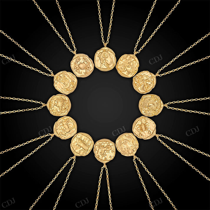 Gold Plated Antique Astrology Pendant hip hop jewelry CustomDiamJewel
