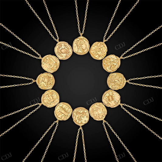 Gold Plated Antique Astrology Pendant hip hop jewelry CustomDiamJewel
