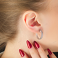 14K White Gold Baguette Diamond Hoop Earrings Stud earrings CustomDiamJewel