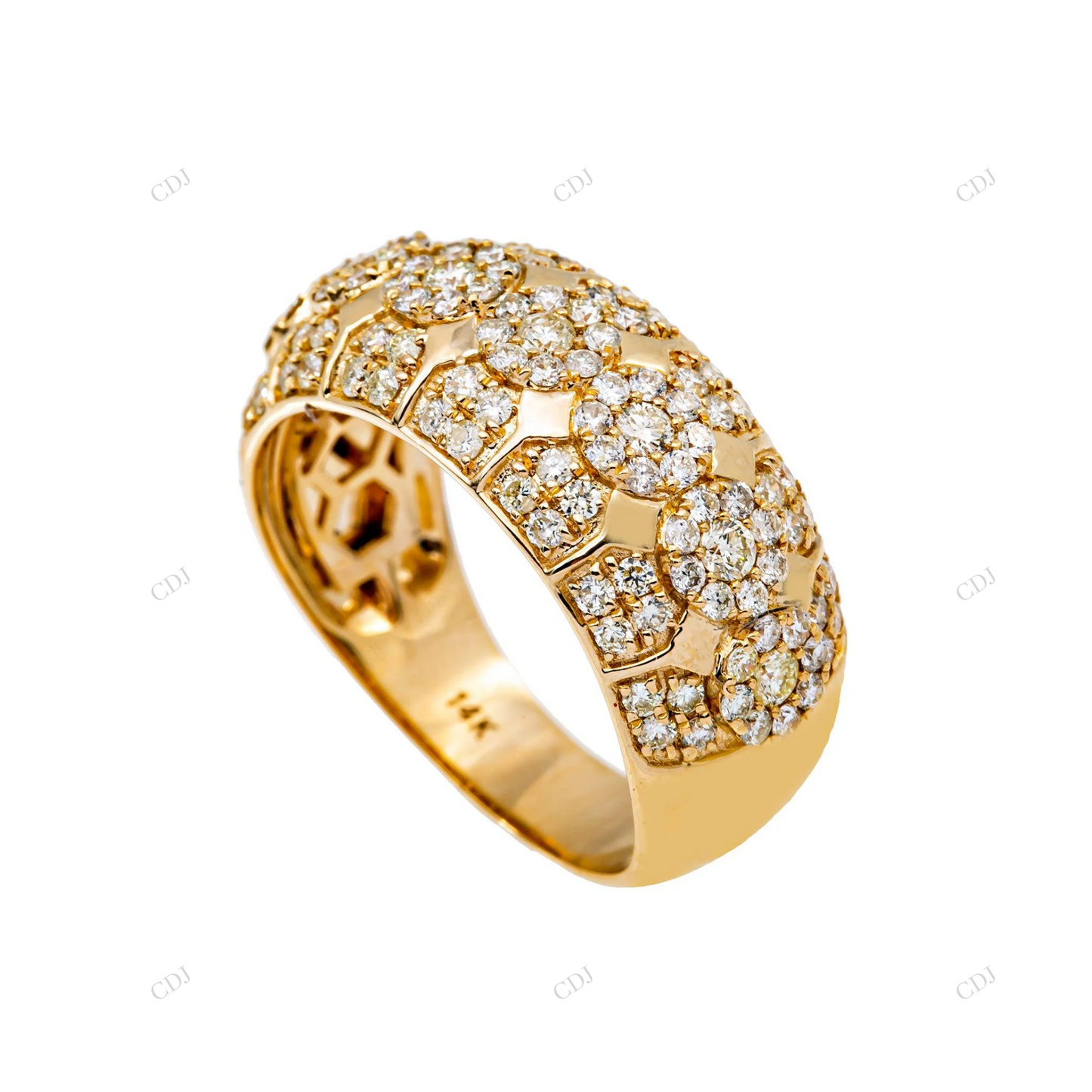 VVS Moissanite Flower Design Luxury Band hip hop jewelry customdiamjewel