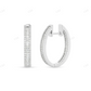 14K White Gold Baguette Diamond Hoop Earrings Stud earrings CustomDiamJewel