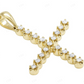 10K Gold 1 Row Natural Diamond Initial X Letter Charm Pendant CustomDiamJewel
