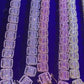 VVS Moissanite 925 Silver Sugar Cube Chain CustomDiamJewel