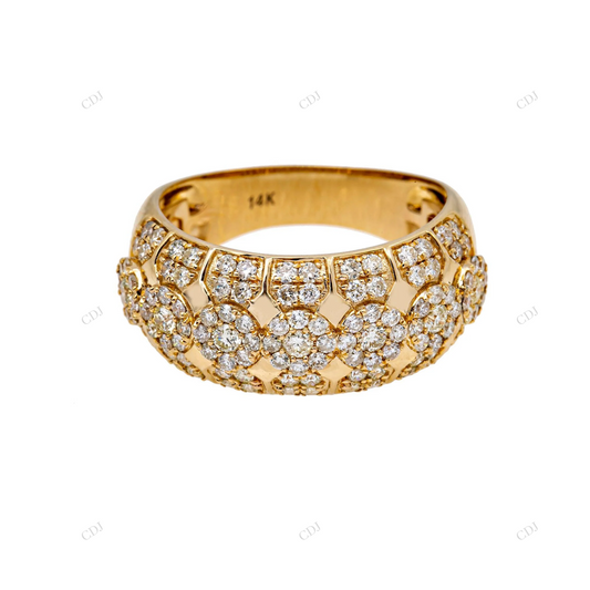 VVS Moissanite Flower Design Iced Out Ring hip hop jewelry customdiamjewel