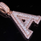 1.5" 1.55 CTW Two Tone Gold Diamond Custom Initial 'A' Letter Pendant CustomDiamJewel