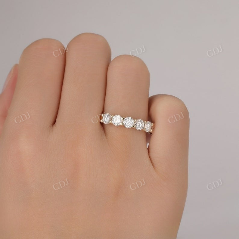 2.10CTW Round Cut Lab Grown Diamond Wedding Band  customdiamjewel   