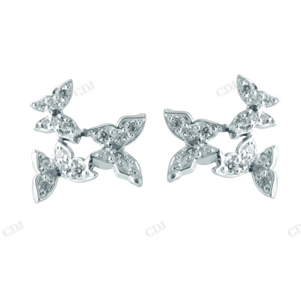 Sterling Silver Butterflies Moissanite Pendant hip hop jewelry CustomDiamJewel