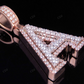 1.5" 1.55 CTW Two Tone Gold Diamond Custom Initial 'A' Letter Pendant CustomDiamJewel
