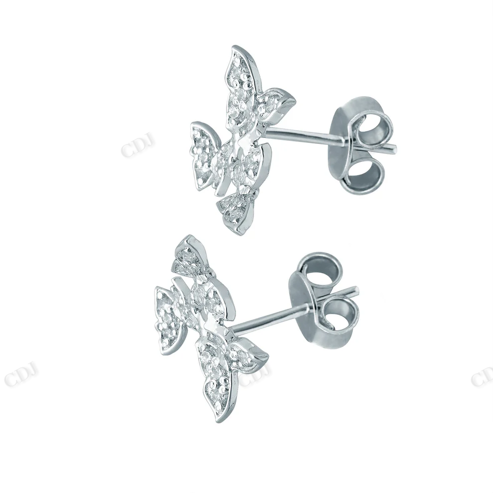 Sterling Silver Butterflies Moissanite Pendant hip hop jewelry CustomDiamJewel