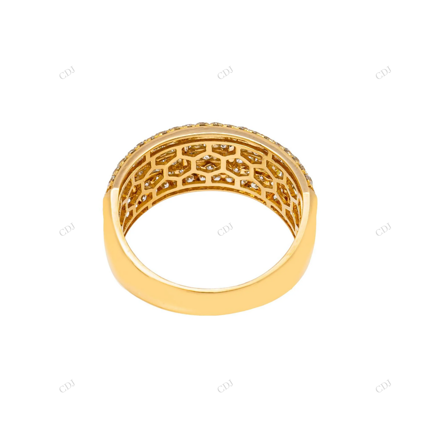 Diamond Look Five Row Moissanite Ring hip hop jewelry customdiamjewel
