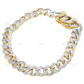 Iced Out Silver Moissanite Link Bracelet For Mens hip hop jewelry CustomDiamJewel