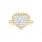 14k Gold Moissanite Baguette Diamond Heart Ring hip hop jewelry CustomDiamJewel