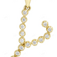 Natural Diamond 10K Gold 1" Y Letter Pendant CustomDiamJewel