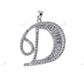 Sterling Silver D Letter Moissanite Pendant hip hop jewelry CustomDiamJewel