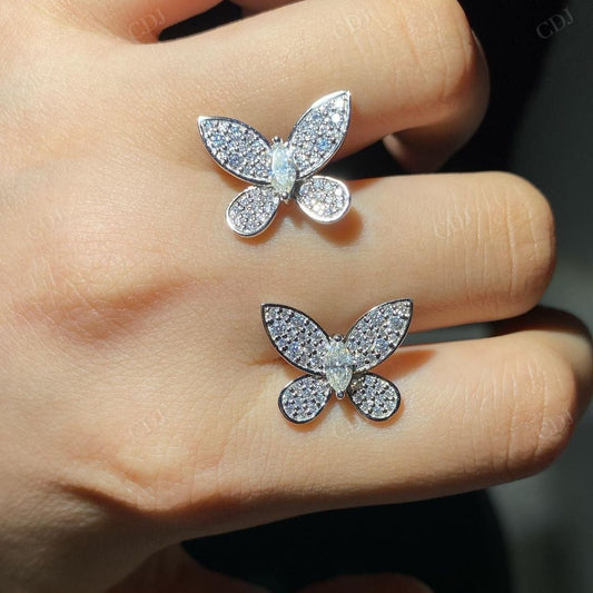 Lan Grown Diamond Butterfly Earrings For Women customdiamjewel