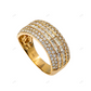 Diamond Look Five Row Moissanite Ring hip hop jewelry customdiamjewel