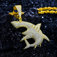Hip Hop Iced Out Missanite Diamond Shark Pendant hip hop jewelry CustomDiamJewel