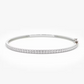 0.90CTW Moissanite Stacking Diamond Bangle Bracelet  customdiamjewel Sterling Silver White Gold VVS-EF