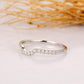 Curved Natural Diamond Half Eternity Pave Set Wedding Band Wedding Band customdiamjewel   