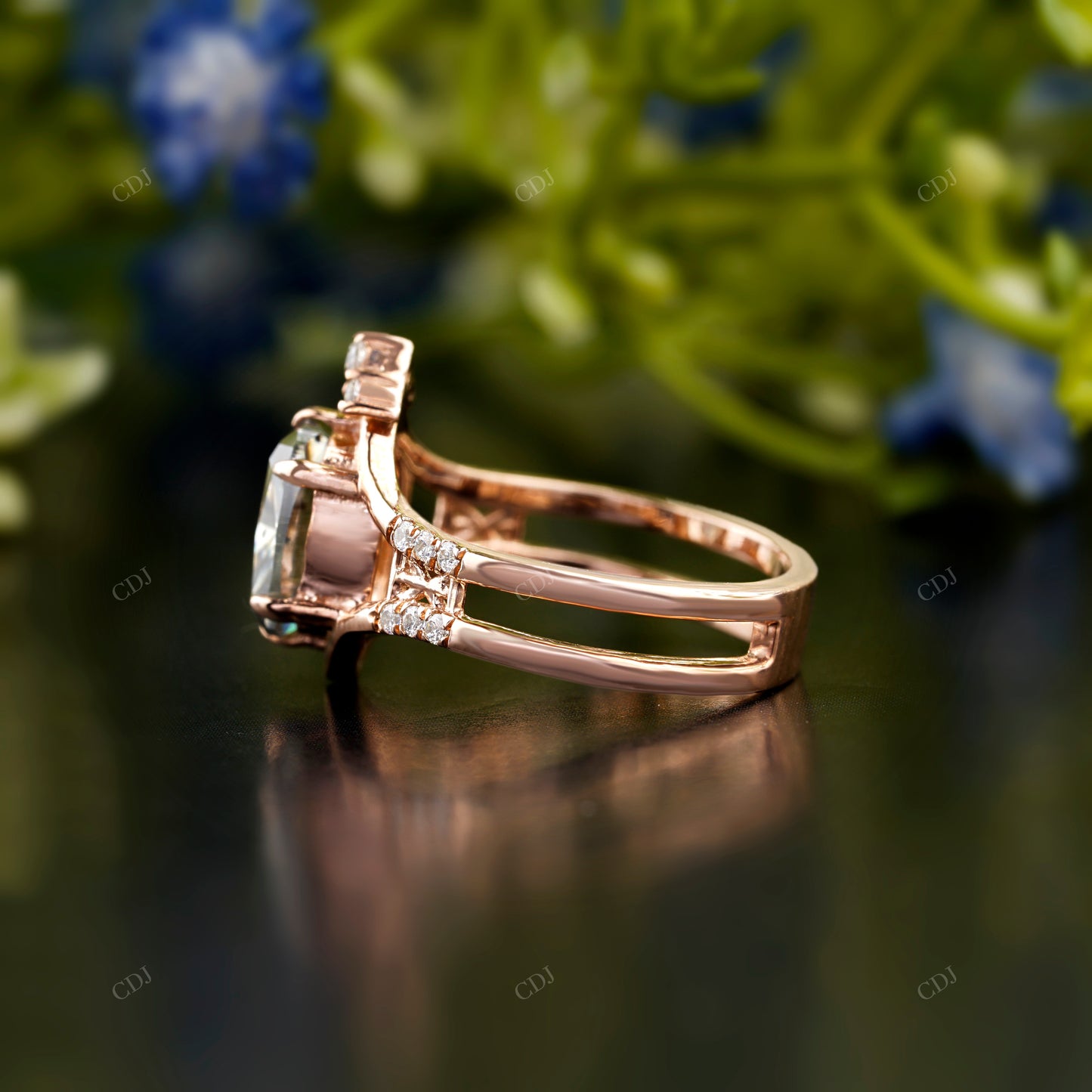 Salt and Pepper Diamond Rose Gold Ring customdiamjewel