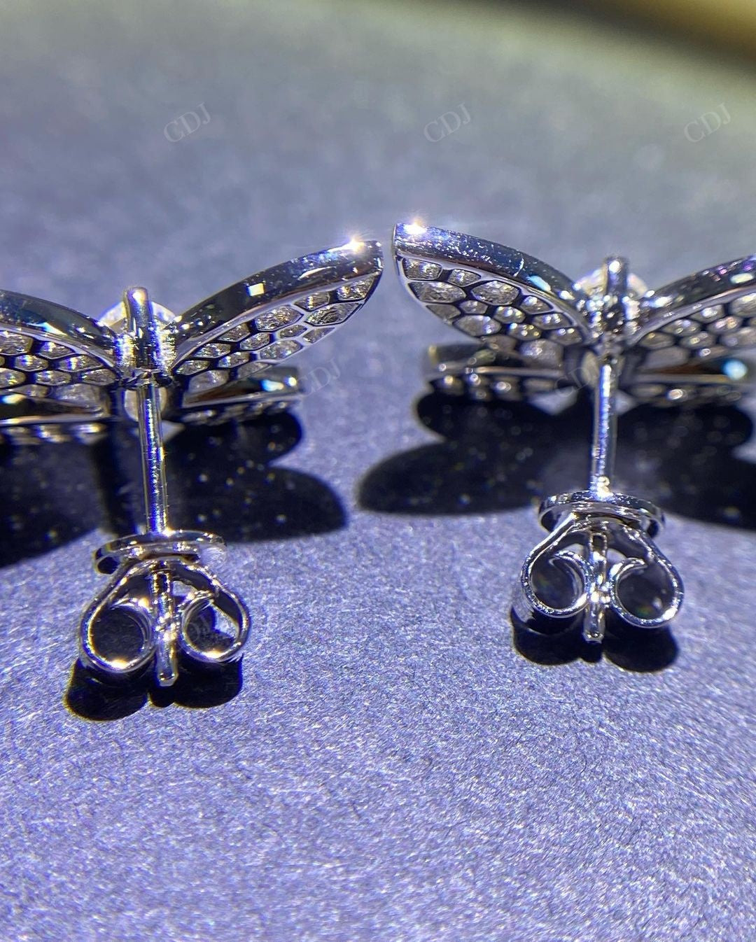 Lan Grown Diamond Butterfly Earrings For Women customdiamjewel