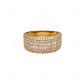 Diamond Look Five Row Moissanite Ring hip hop jewelry customdiamjewel
