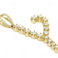 Natural Diamond 10K Gold 1" Y Letter Pendant CustomDiamJewel