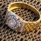 Round Cut Diamond Presidential Watch Band Ring  customdiamjewel   