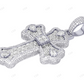 Emerald Cut Lab Grown Diamond 10K Gold Cross Pendant Hip Hop Pendent CustomDiamJewel
