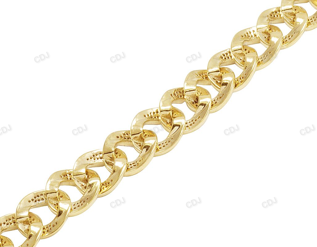 Iced Out Silver Moissanite Link Bracelet For Mens hip hop jewelry CustomDiamJewel