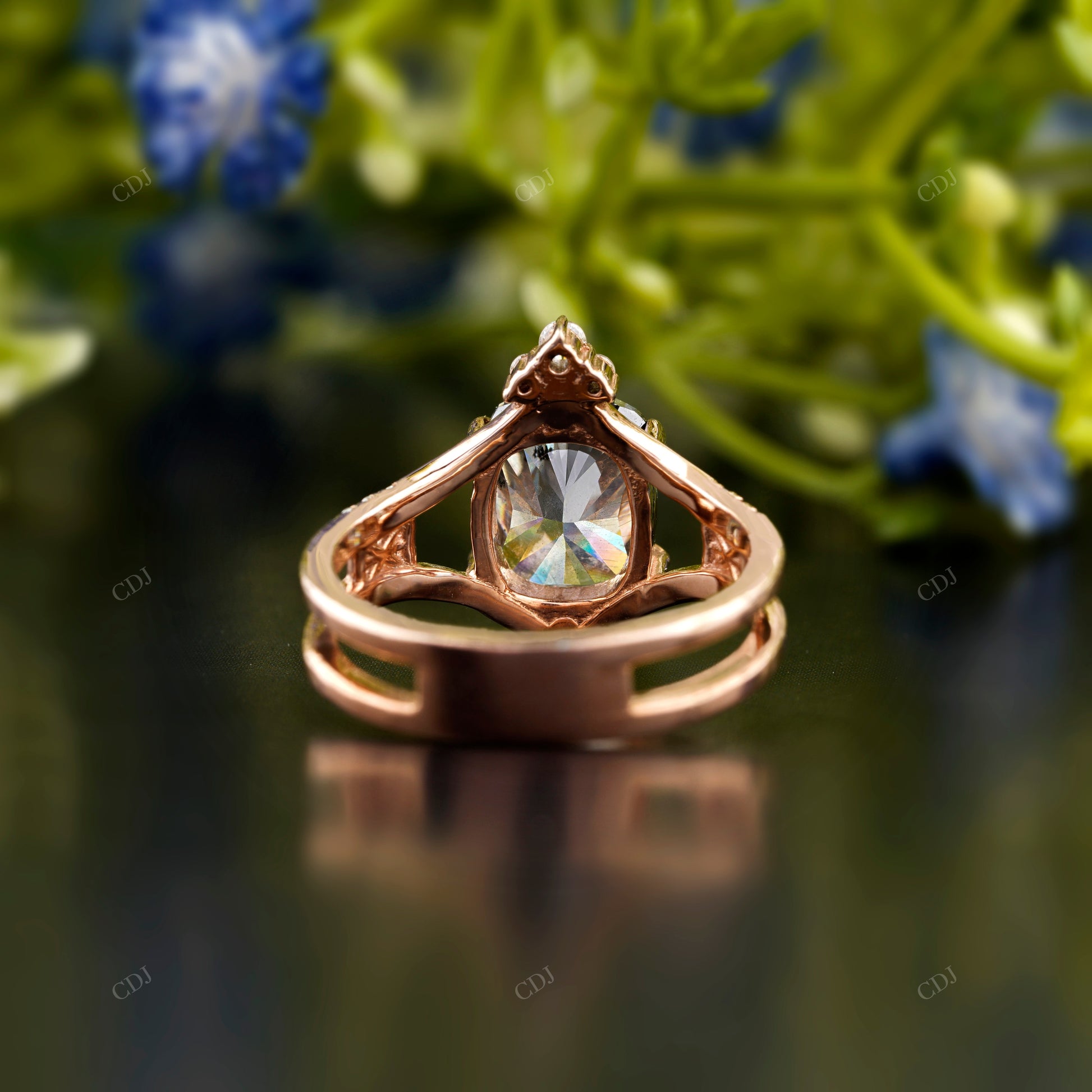 Salt and Pepper Diamond Rose Gold Ring customdiamjewel