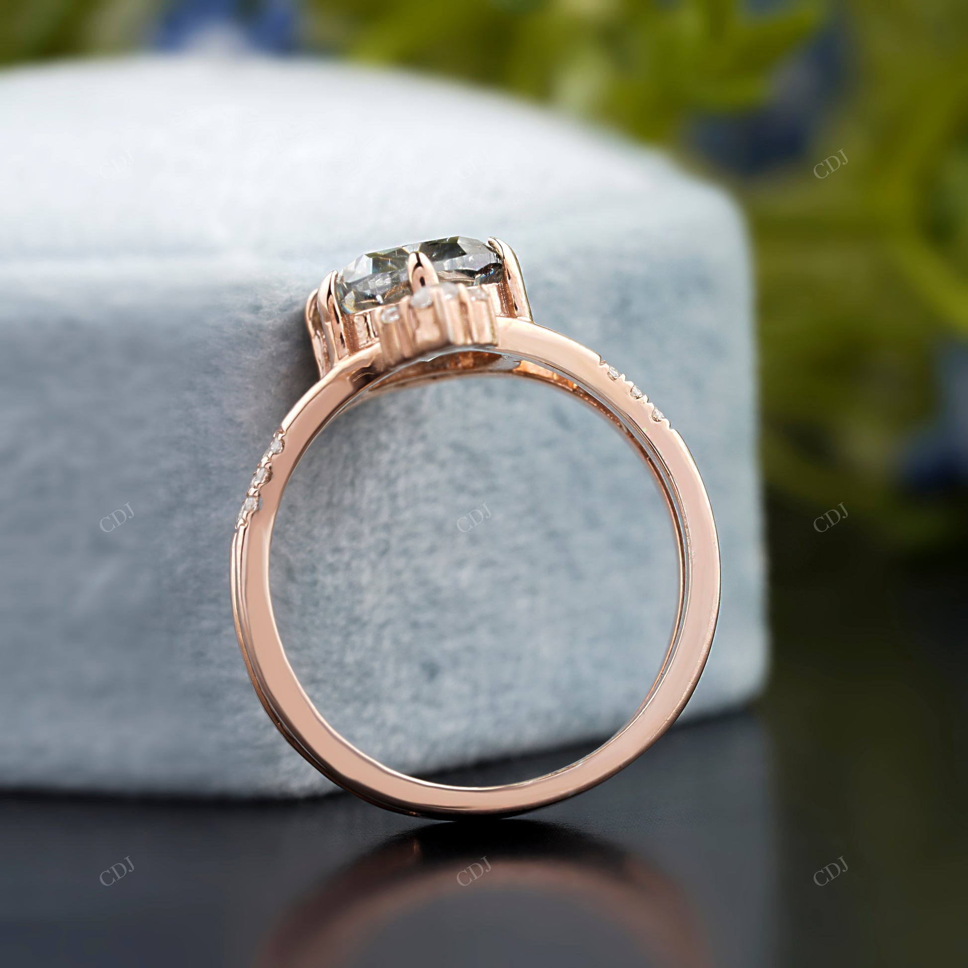 Salt and Pepper Diamond Rose Gold Ring customdiamjewel