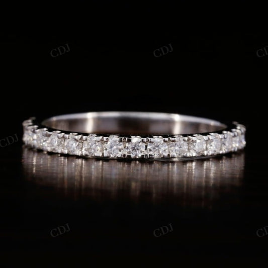 Half Eternity 2mm Round Diamond Wedding Band Women  customdiamjewel   