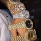 Hip Hop Natural Diamond Roman Dial Cartier Watch  customdiamjewel   