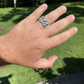 White Gold Miami Cuban Hip Hop Ring  customdiamjewel   