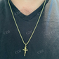 14k Gold Cross Jesus Piece Crucifix Pendant  customdiamjewel   