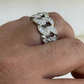 White Gold Miami Cuban Hip Hop Ring  customdiamjewel   