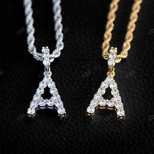 Initial 14K Yellow And White Gold Plated Of Hip Hop Jewelry hip hop jewelry CustomDiamJewel